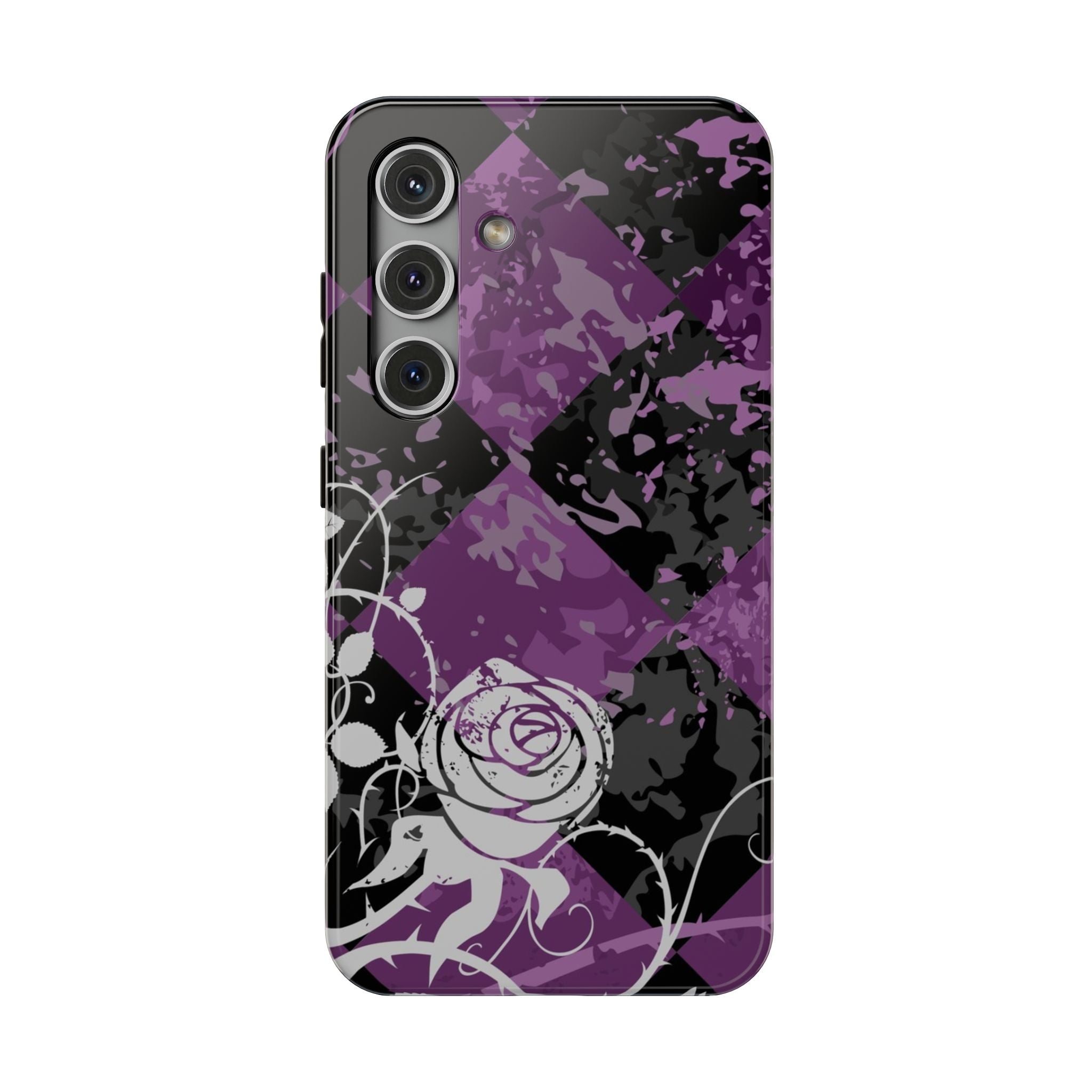 Checkered Rose Tough Samsung Case