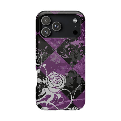 Checkered Rose Tough iPhone Case