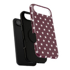 Maroon Stars Tough iPhone Case