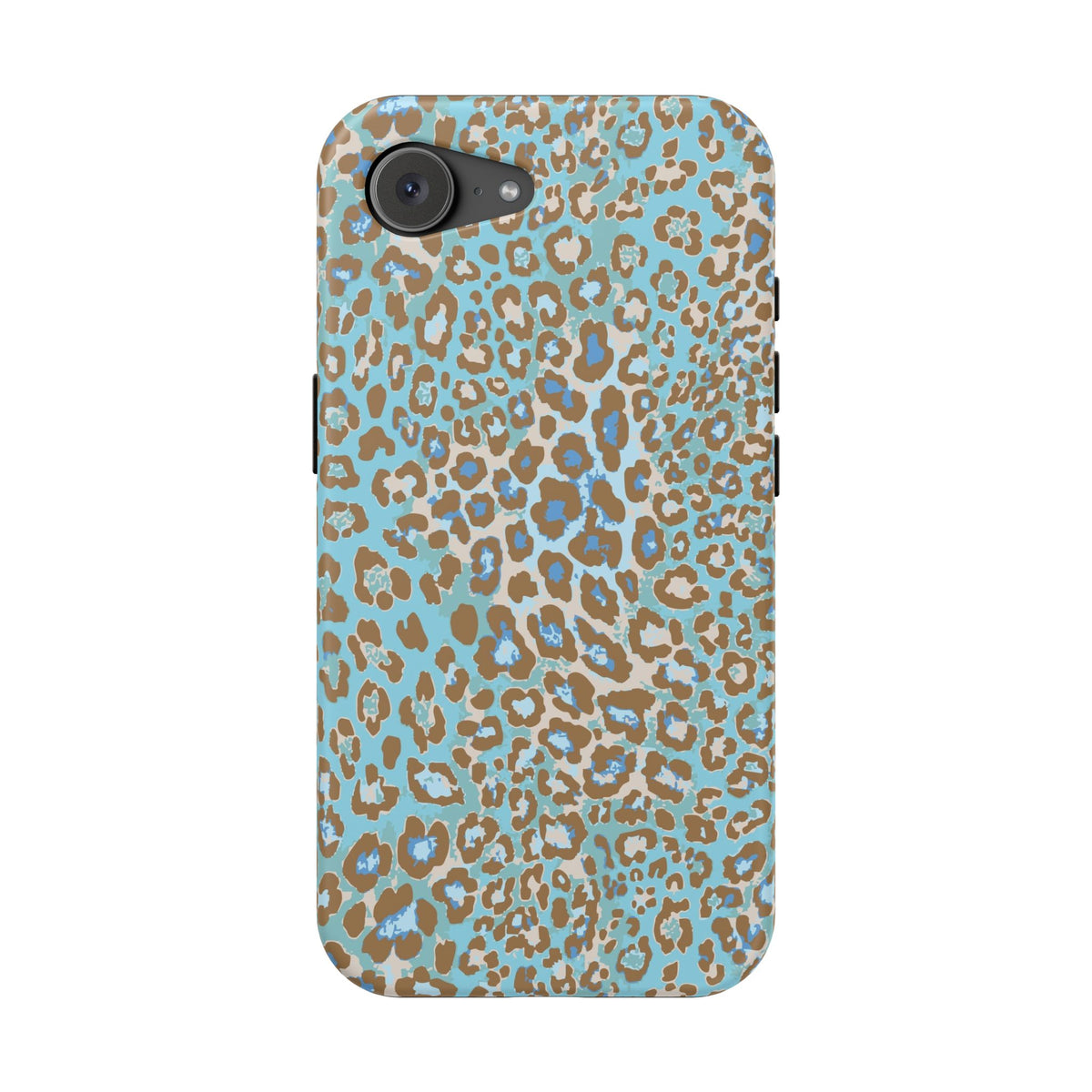 Faded Blue Leopard MagSafe Tough iPhone Case