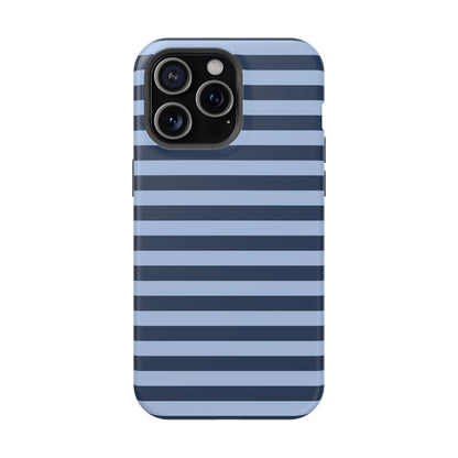 Blue Stripes MagSafe Tough iPhone Case