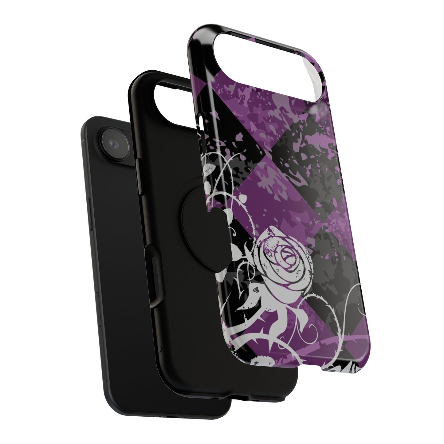 Checkered Rose Tough iPhone Case