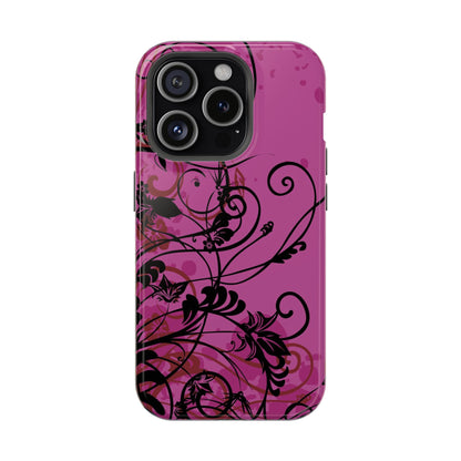 Midnight Petals Tough iPhone Case