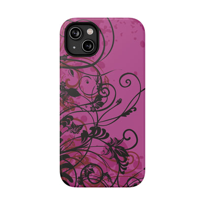Midnight Petals Tough iPhone Case