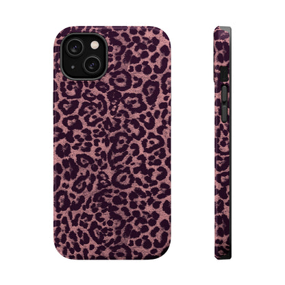 Purple Leopard MagSafe Tough iPhone Case