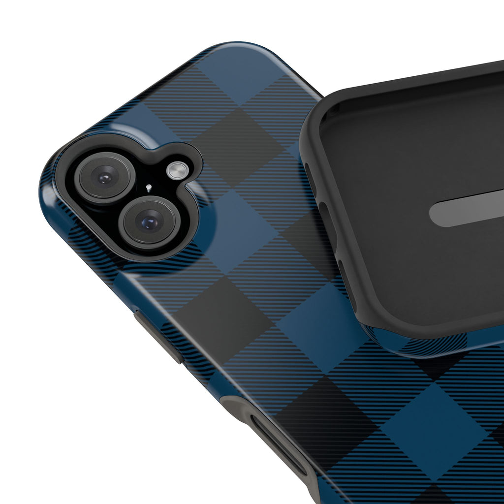 Blue Flannel Tough iPhone Case