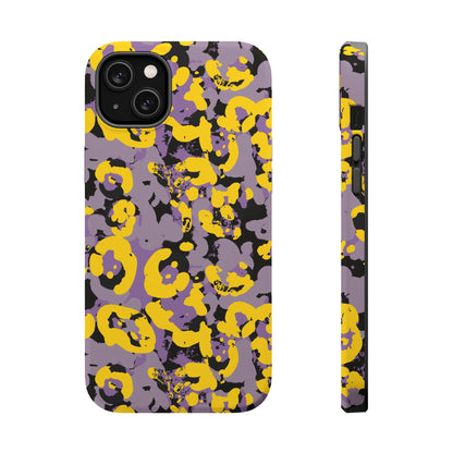 Yellow Leopard MagSafe Tough iPhone Case