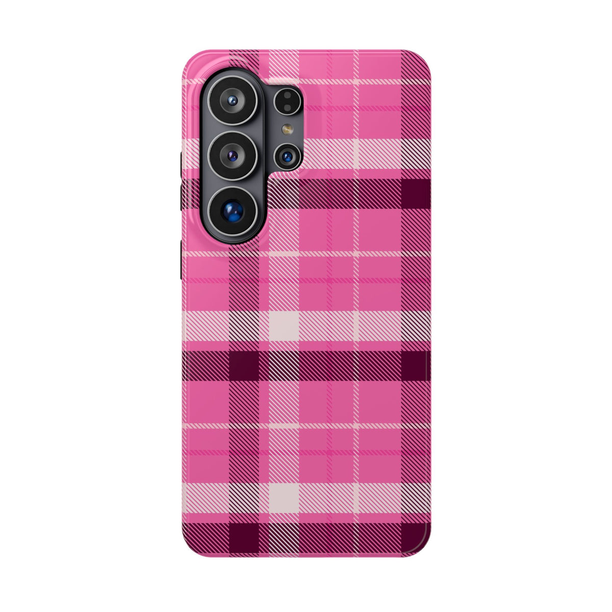 Pink Plaid Tough Samsung Case