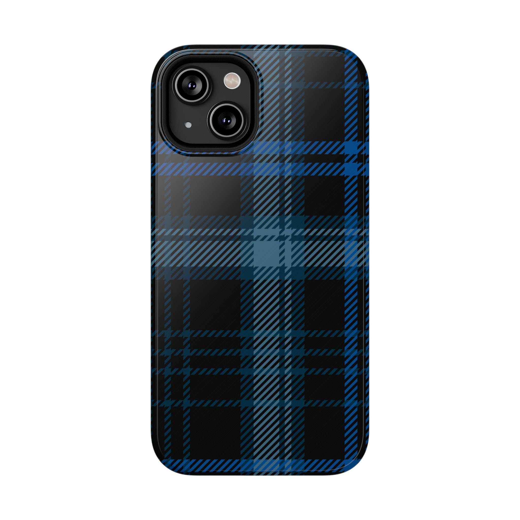 Blue Plaid Tough iPhone Case