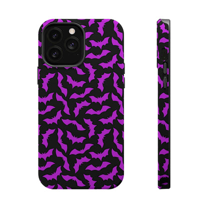 Purple Bats MagSafe Tough iPhone Case