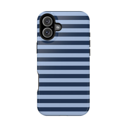 Blue Stripes MagSafe Tough iPhone Case