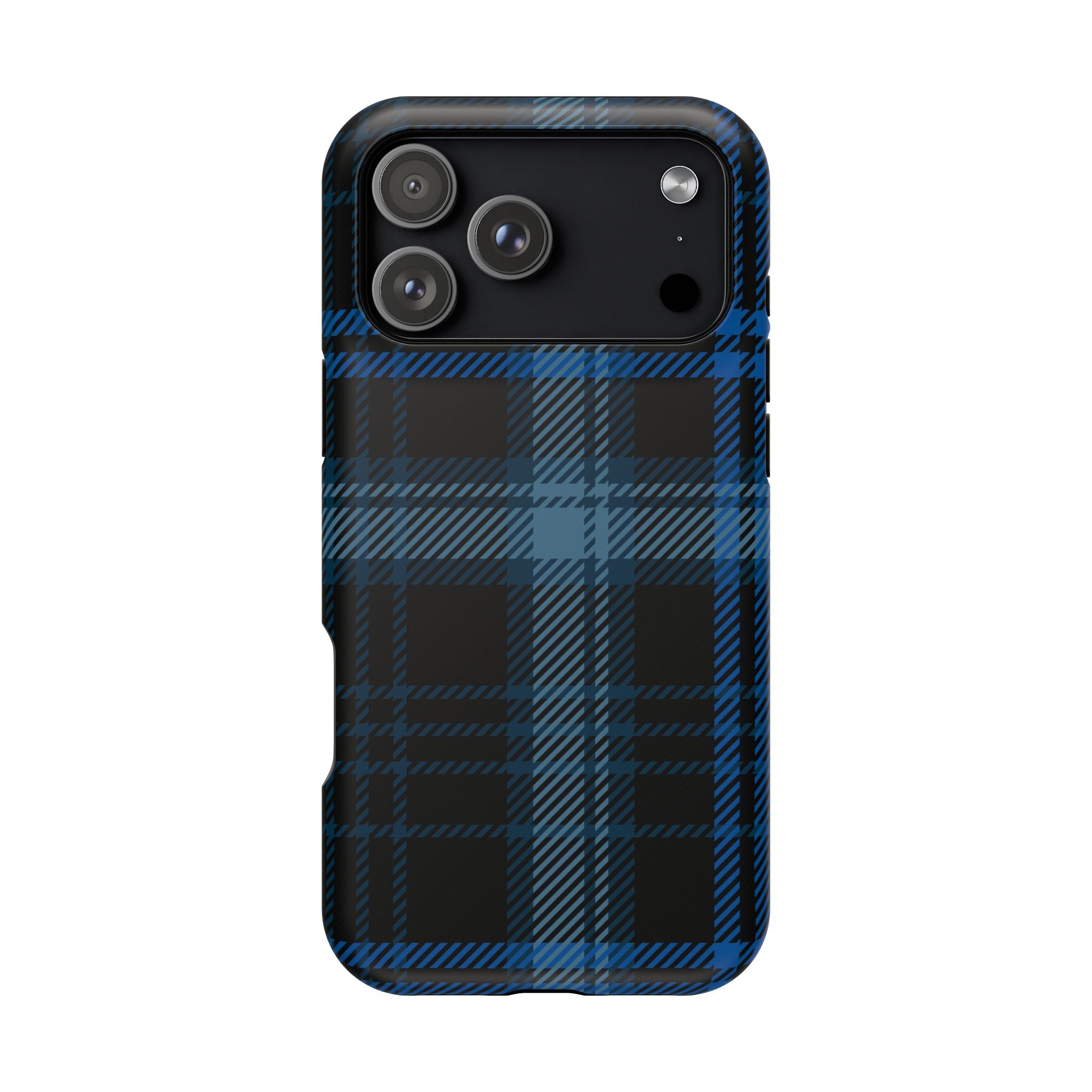 Blue Plaid Tough iPhone Case
