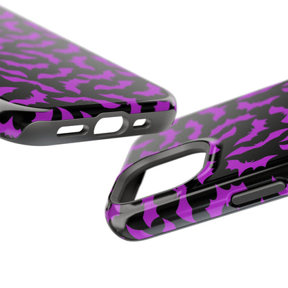 Purple Bats MagSafe Tough iPhone Case