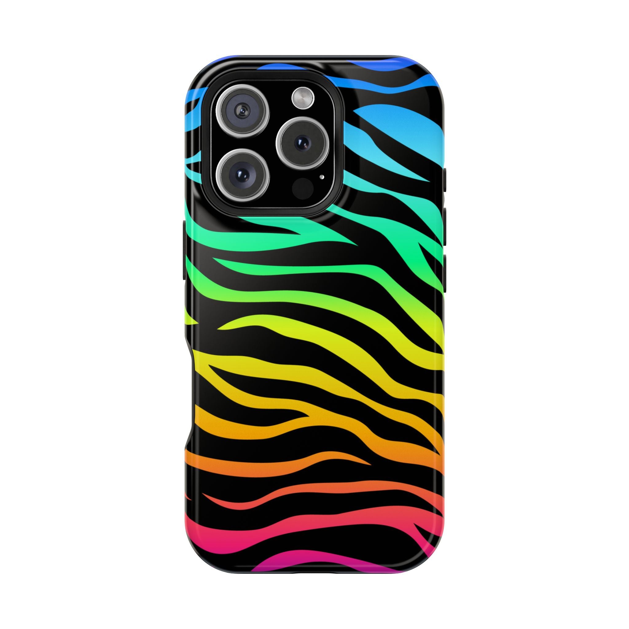 Neon Stripes Tough iPhone Case