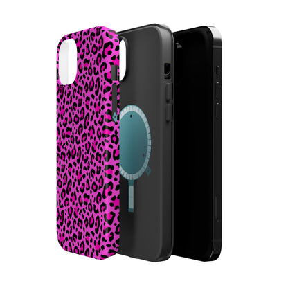 Pink Leopard MagSafe Tough iPhone Case