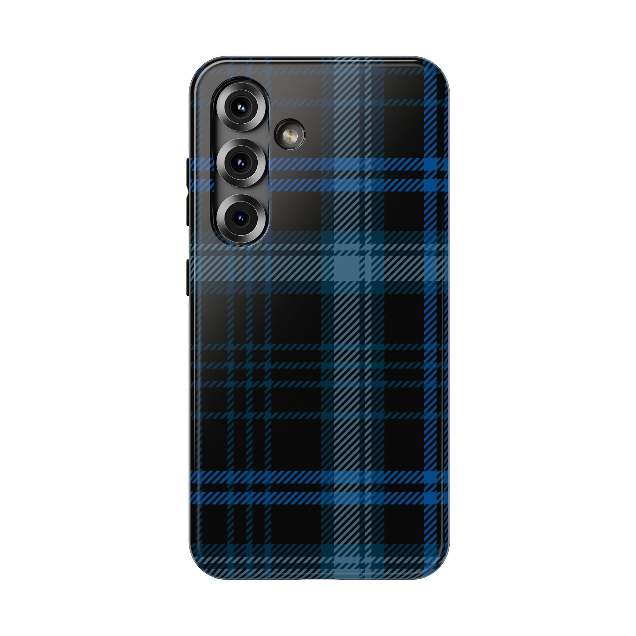 Blue Plaid Tough Samsung Case