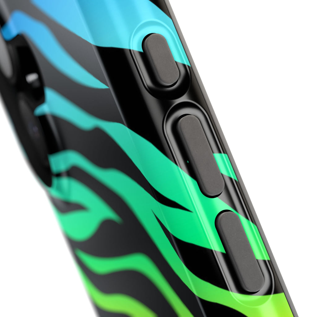 Neon Stripes Tough iPhone Case