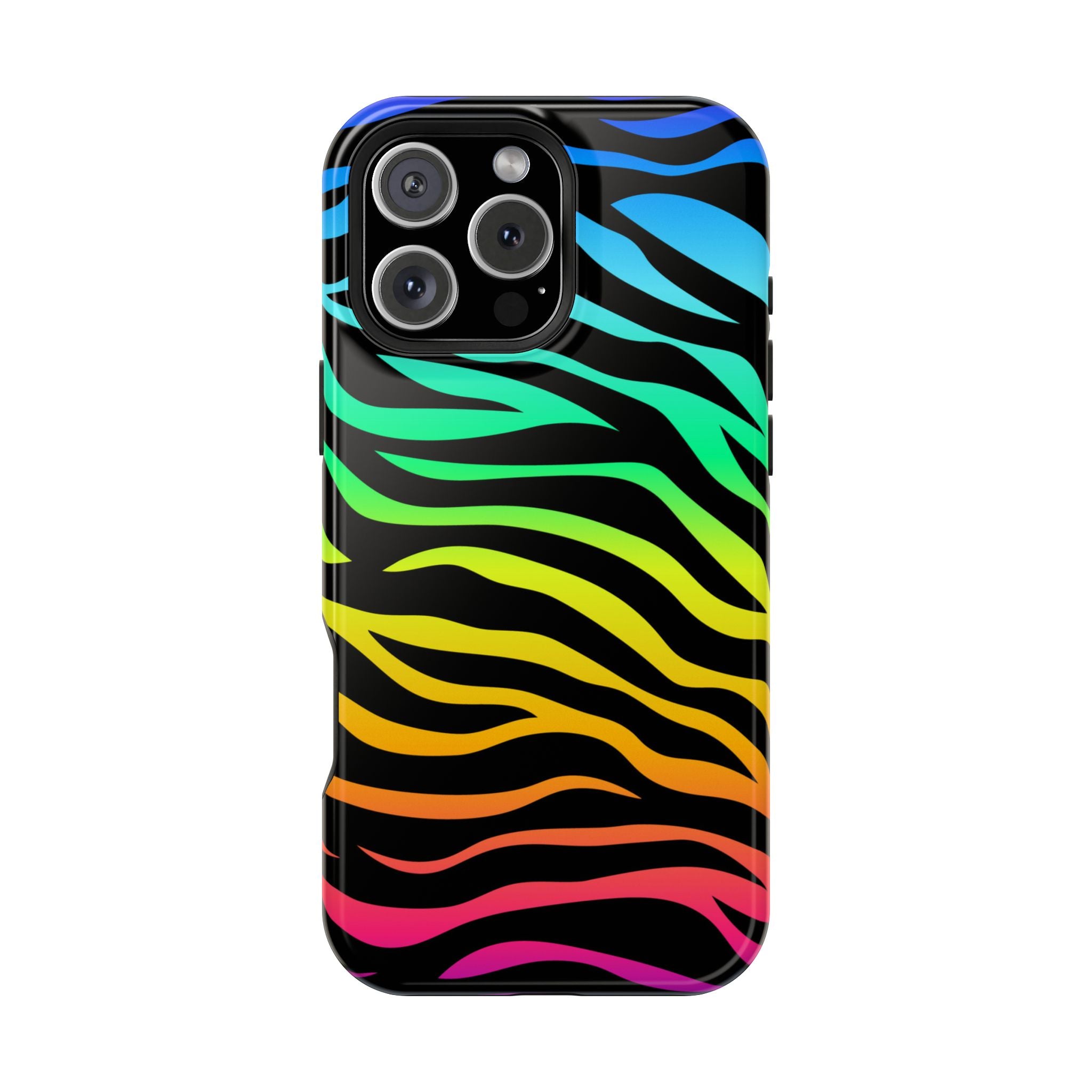 Neon Stripes Tough iPhone Case