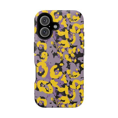 Yellow Leopard MagSafe Tough iPhone Case