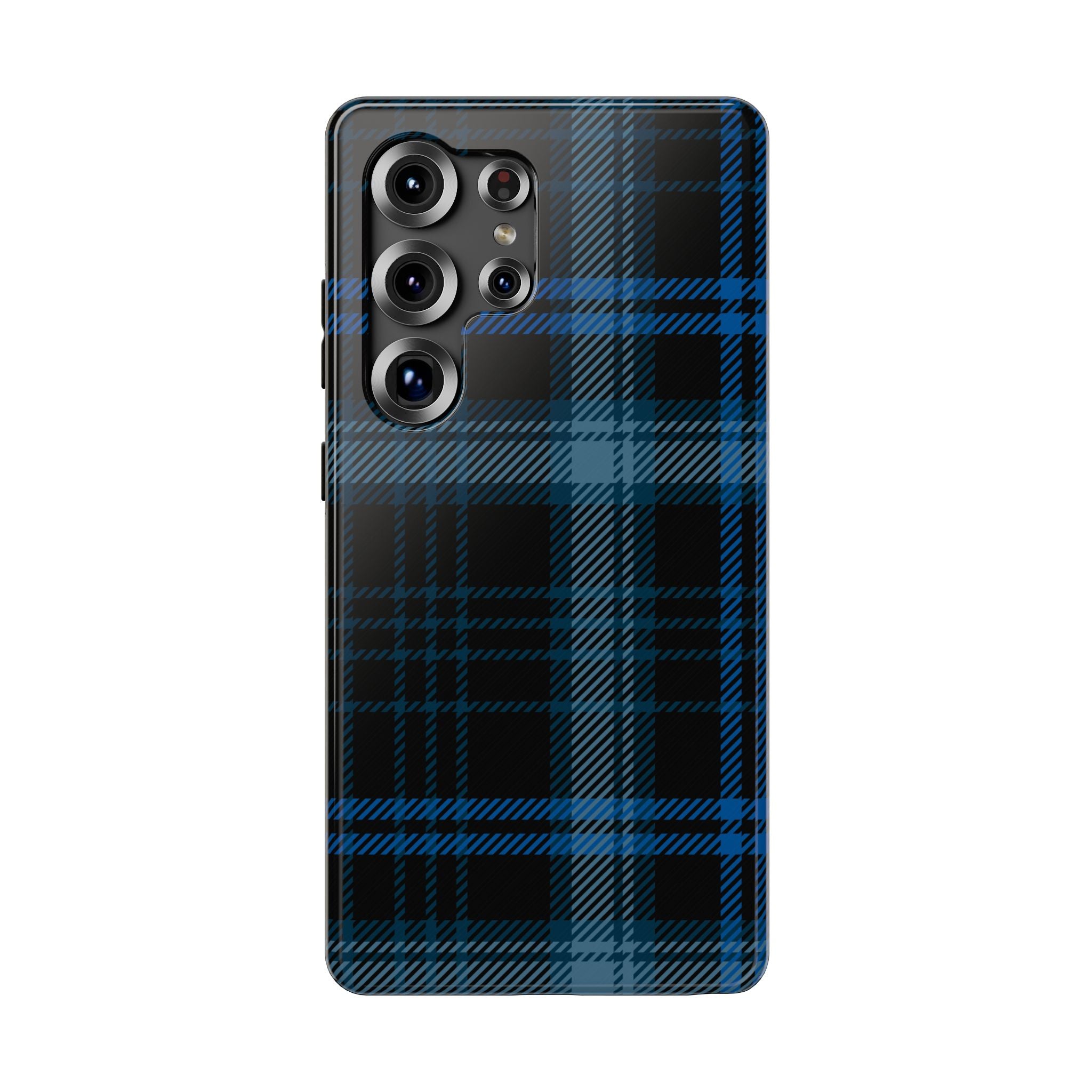 Blue Plaid Tough Samsung Case