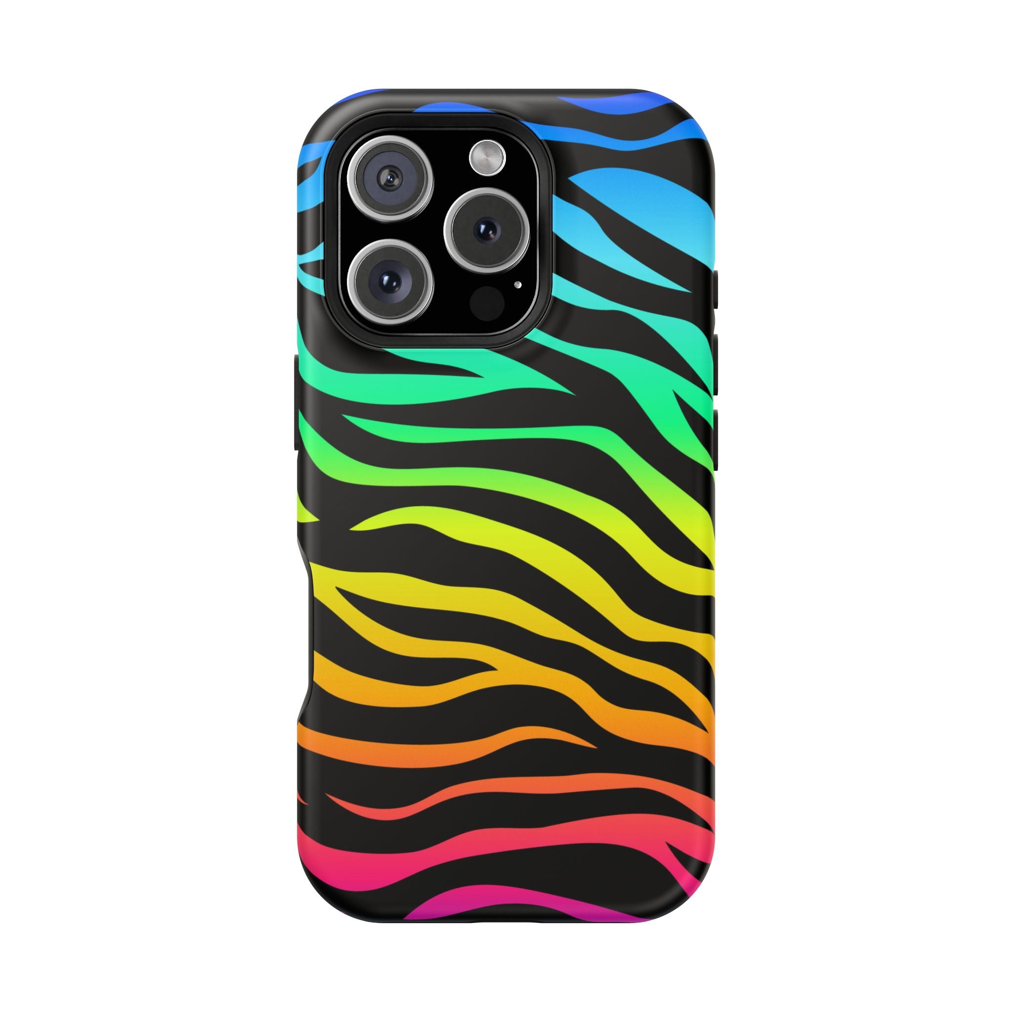 Neon Stripes Tough iPhone Case