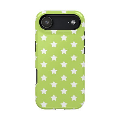 Green Stars MagSafe Tough iPhone Case