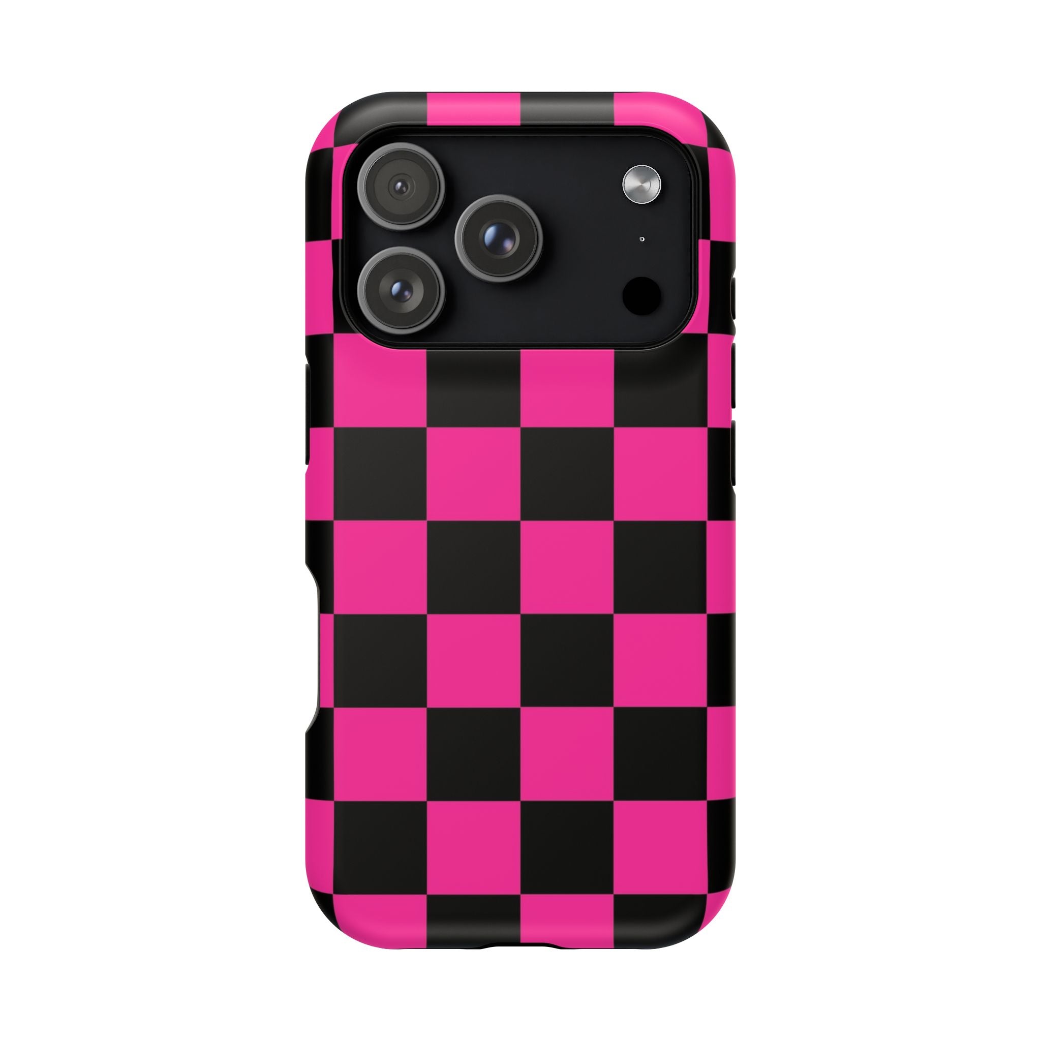 Pink Grid Tough iPhone Case