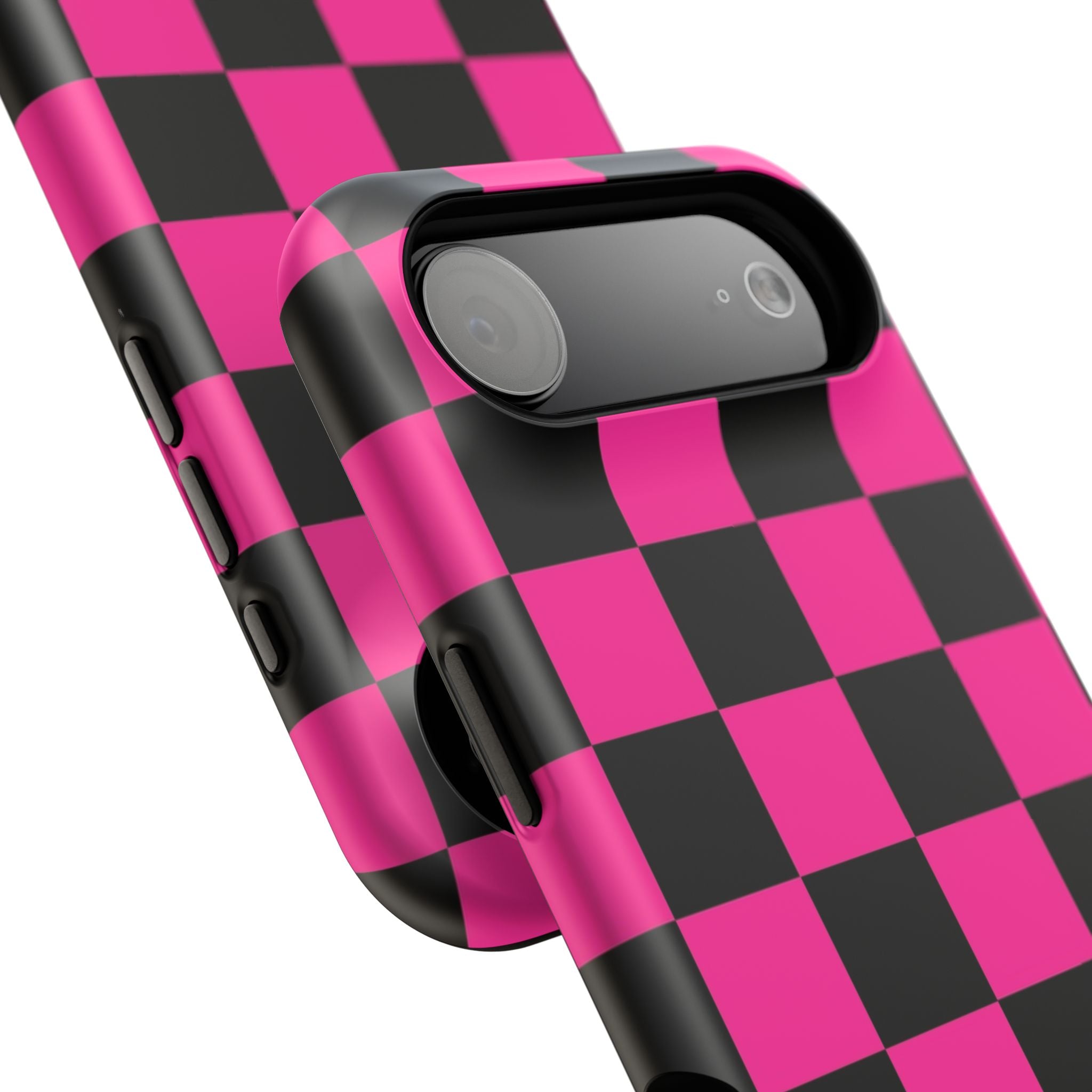 Pink Grid Tough iPhone Case