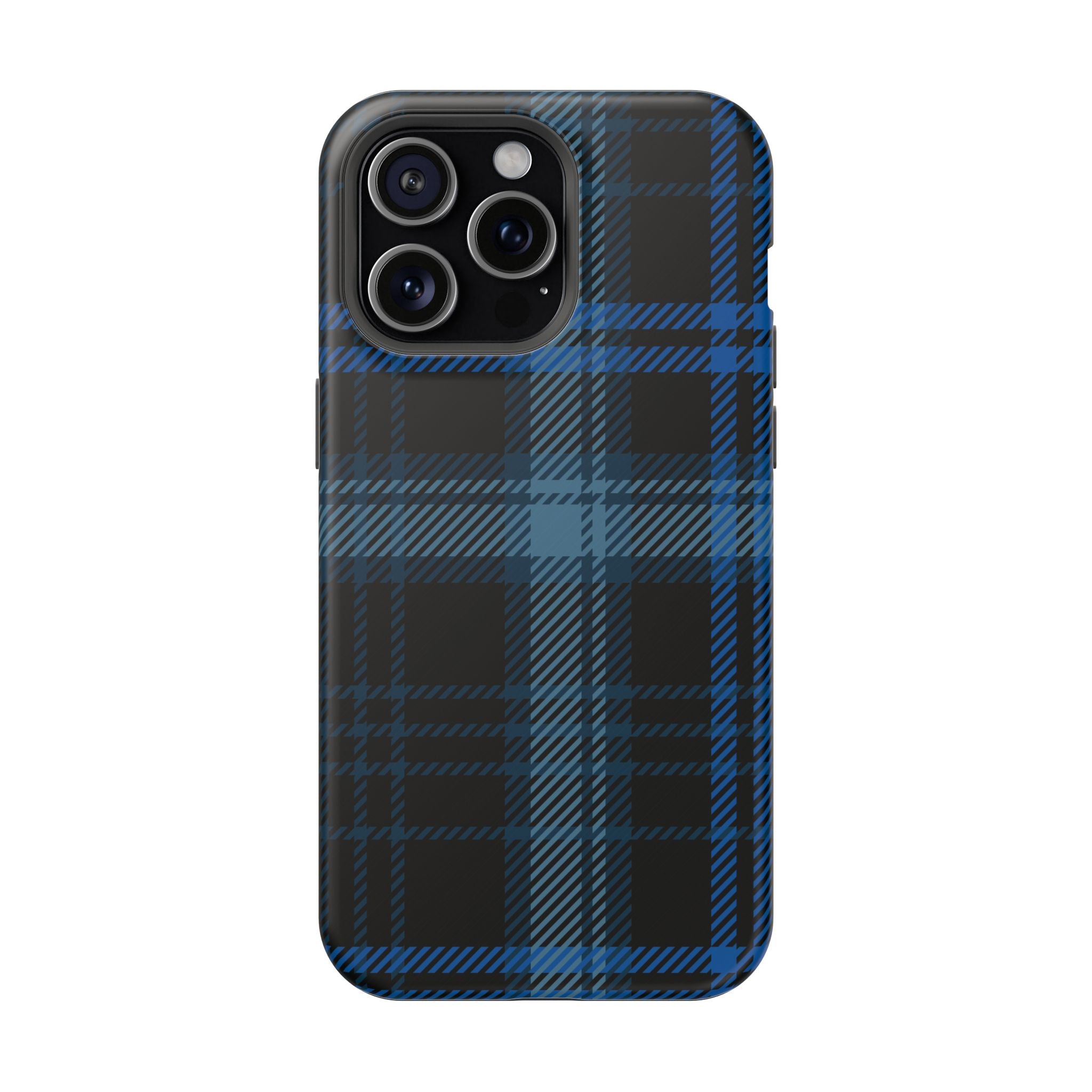 Blue Plaid Tough iPhone Case