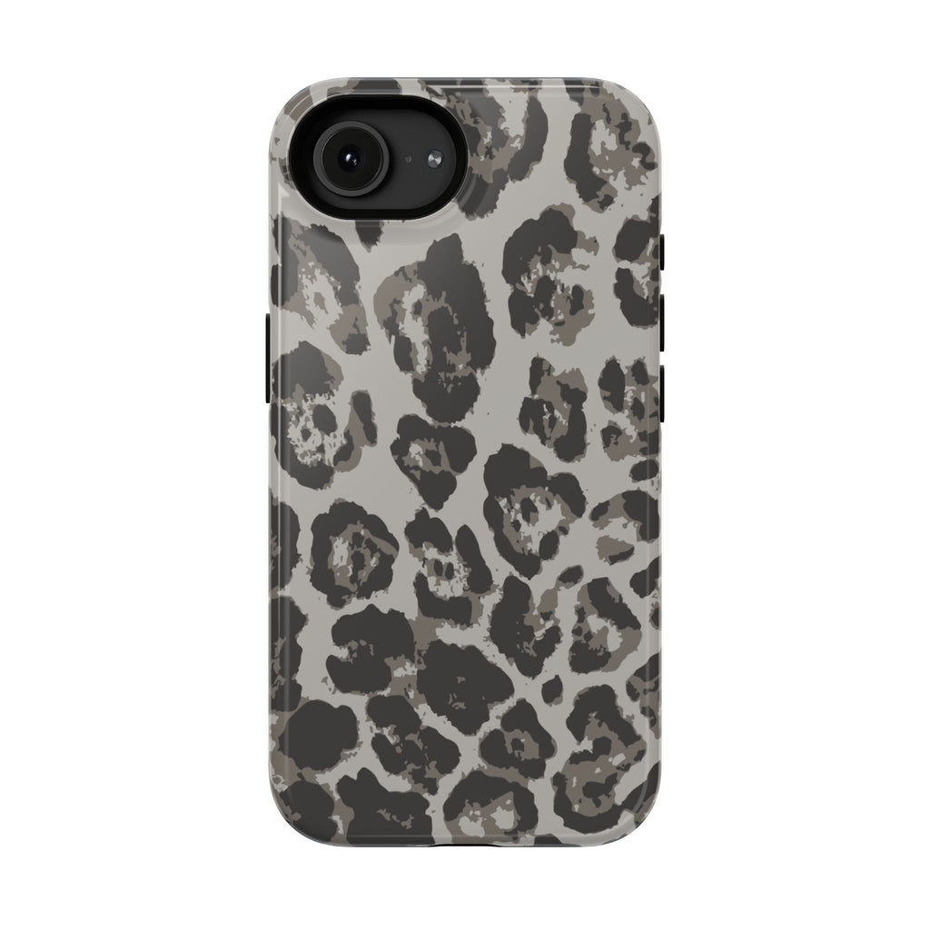 Grey Leopard Tough iPhone Case
