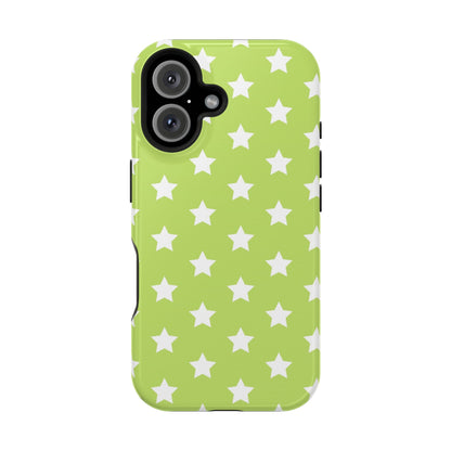 Green Stars MagSafe Tough iPhone Case