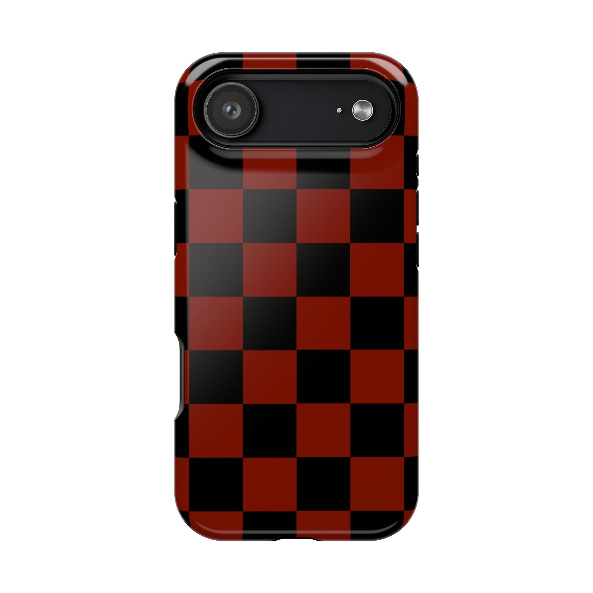 Red Grid Tough iPhone Case