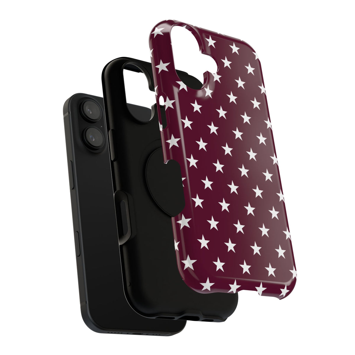 Maroon Stars Tough iPhone Case