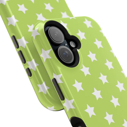 Green Stars MagSafe Tough iPhone Case
