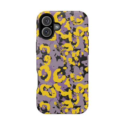 Yellow Leopard MagSafe Tough iPhone Case