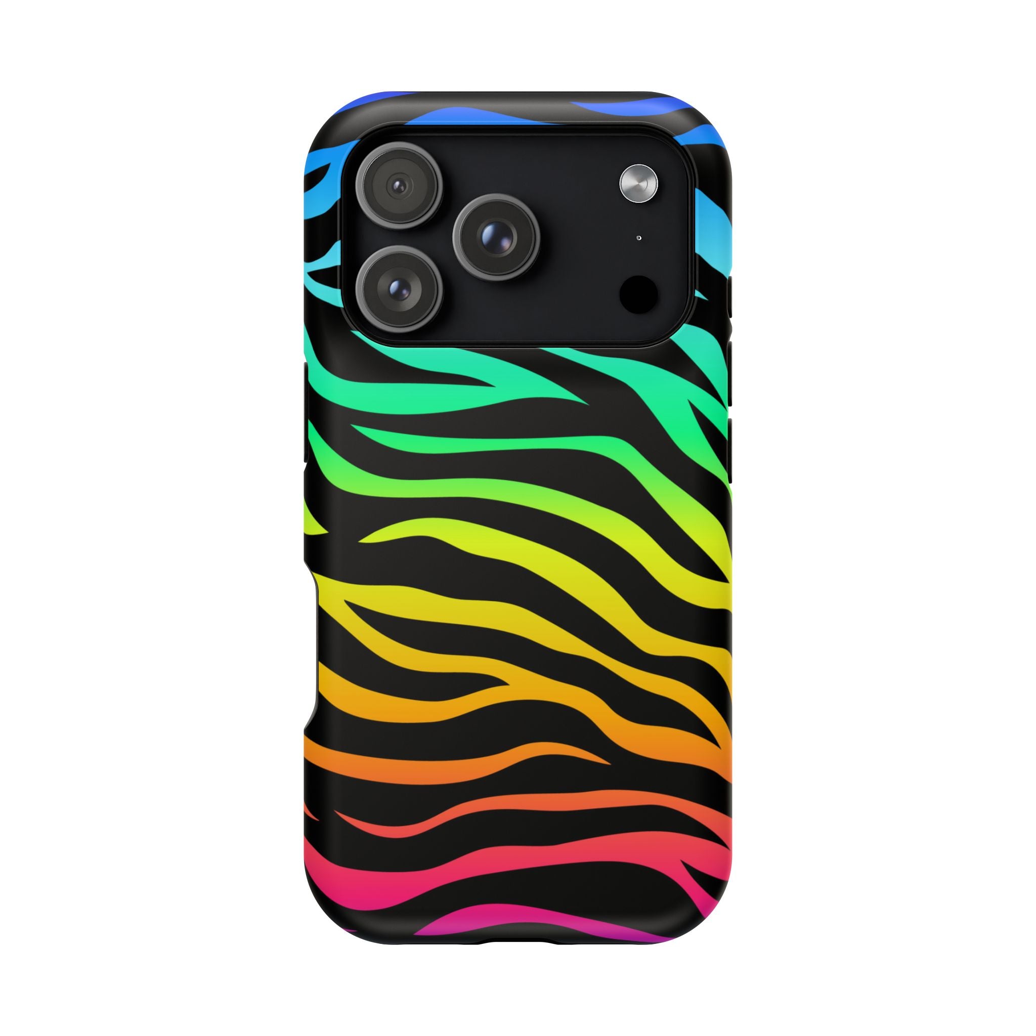 Neon Stripes Tough iPhone Case