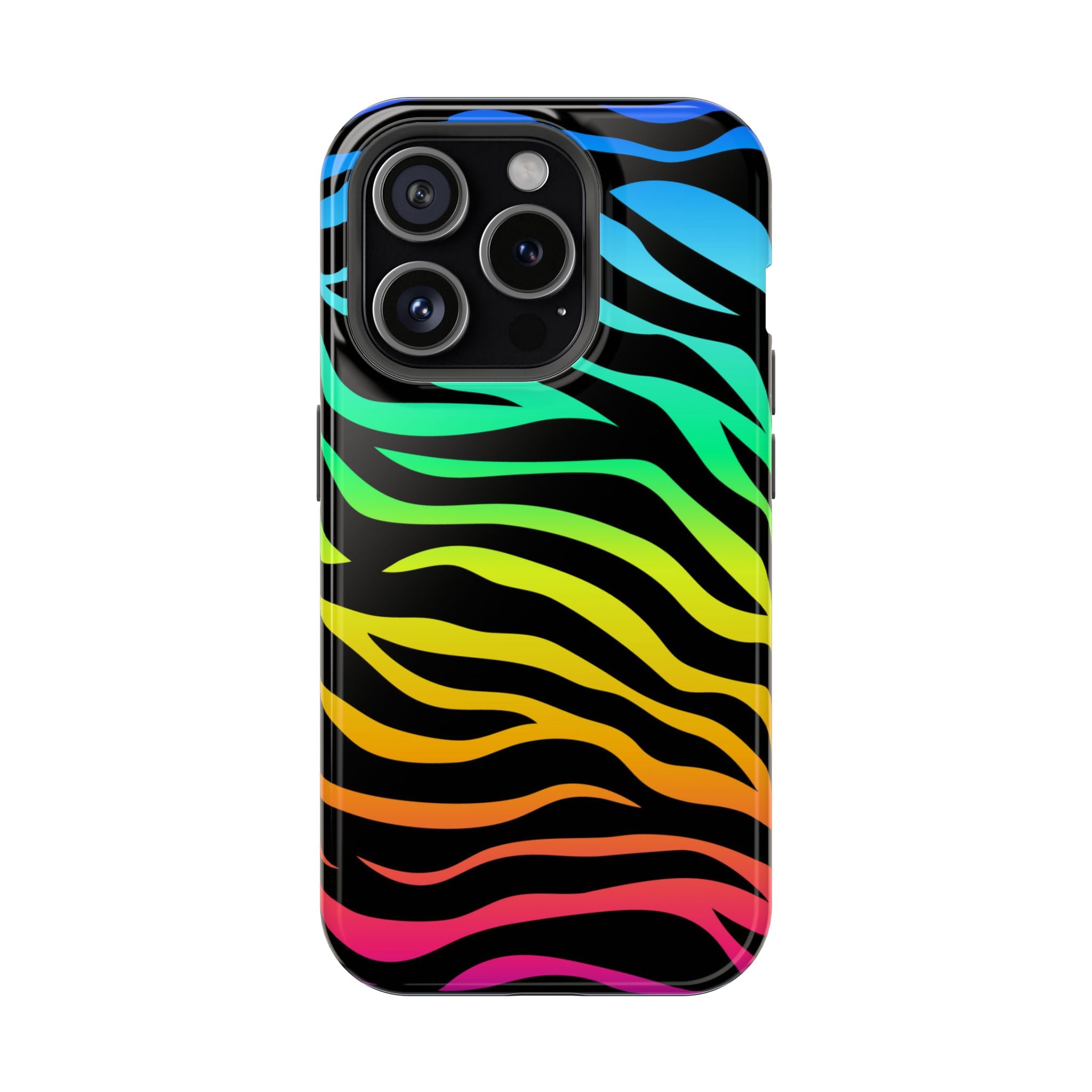 Neon Stripes Tough iPhone Case