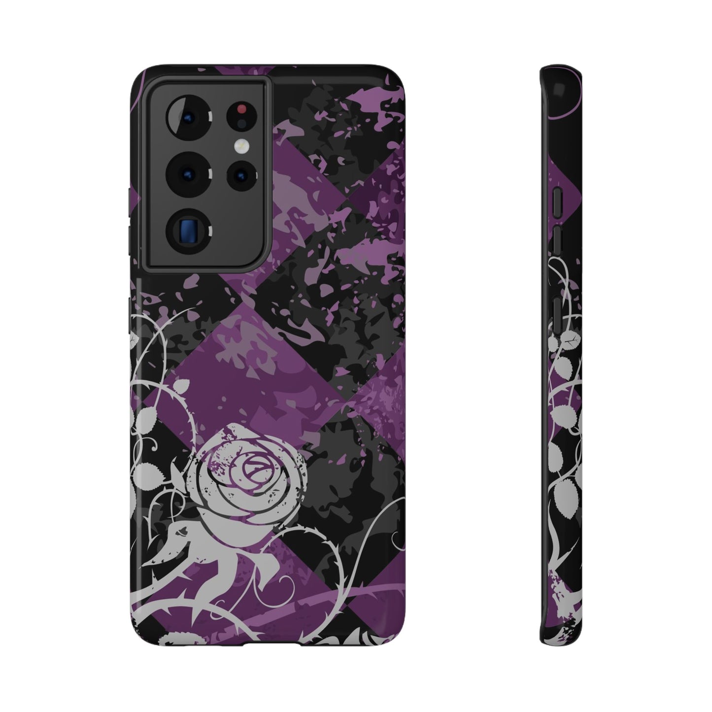 Checkered Rose Tough Samsung Case