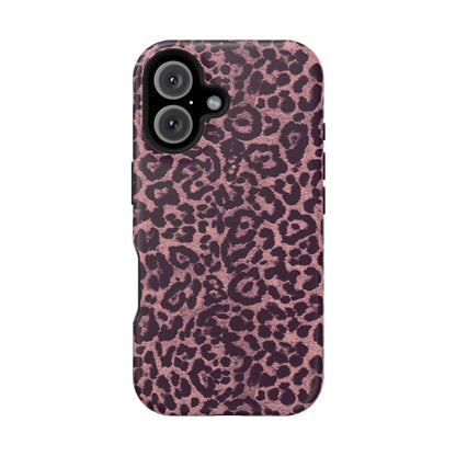 Purple Leopard MagSafe Tough iPhone Case