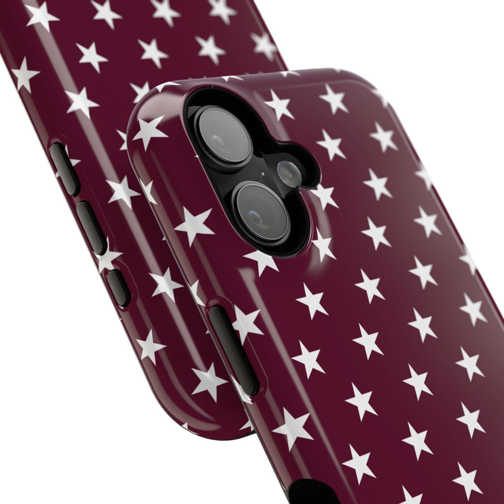 Maroon Stars Tough iPhone Case