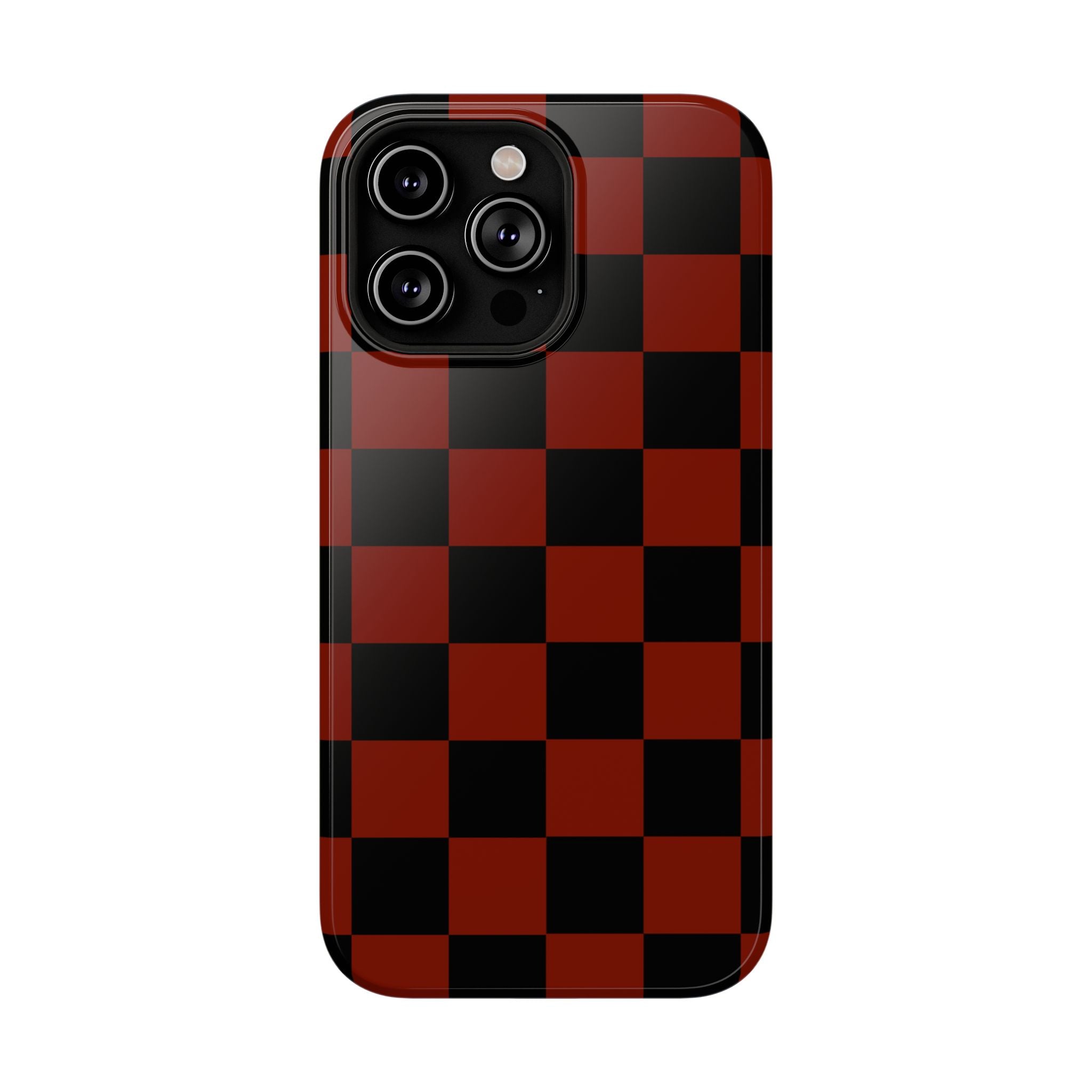 Red Grid Tough iPhone Case
