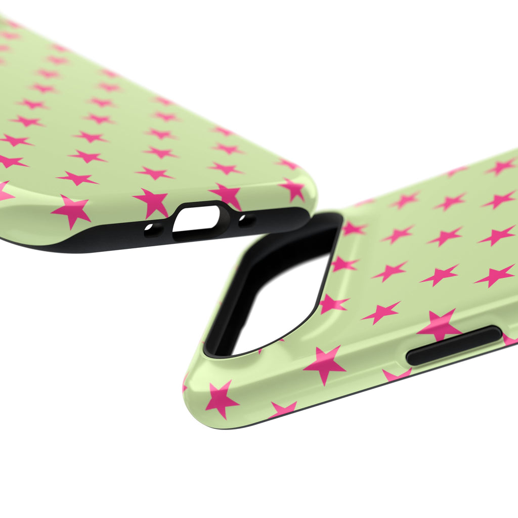 Lime Stars Tough iPhone Case