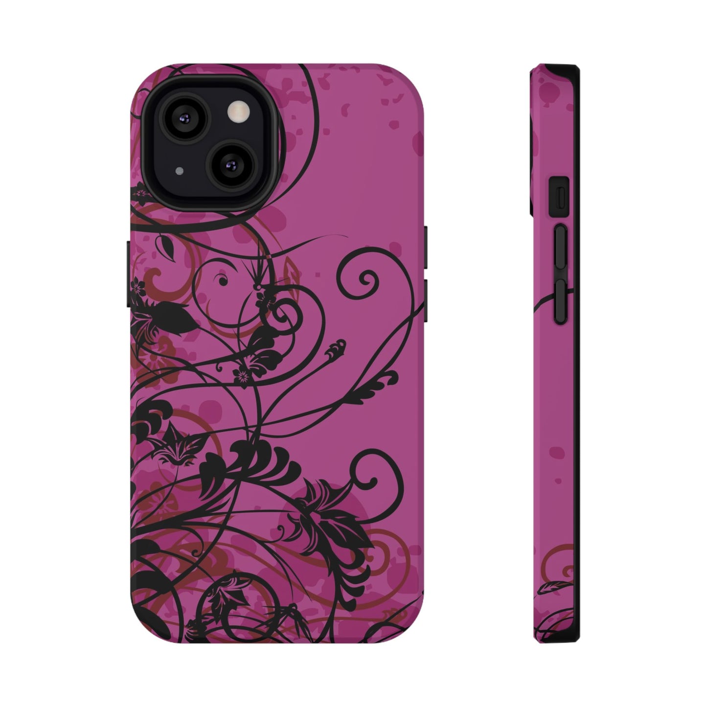 Midnight Petals Tough iPhone Case