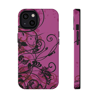 Midnight Petals Tough iPhone Case