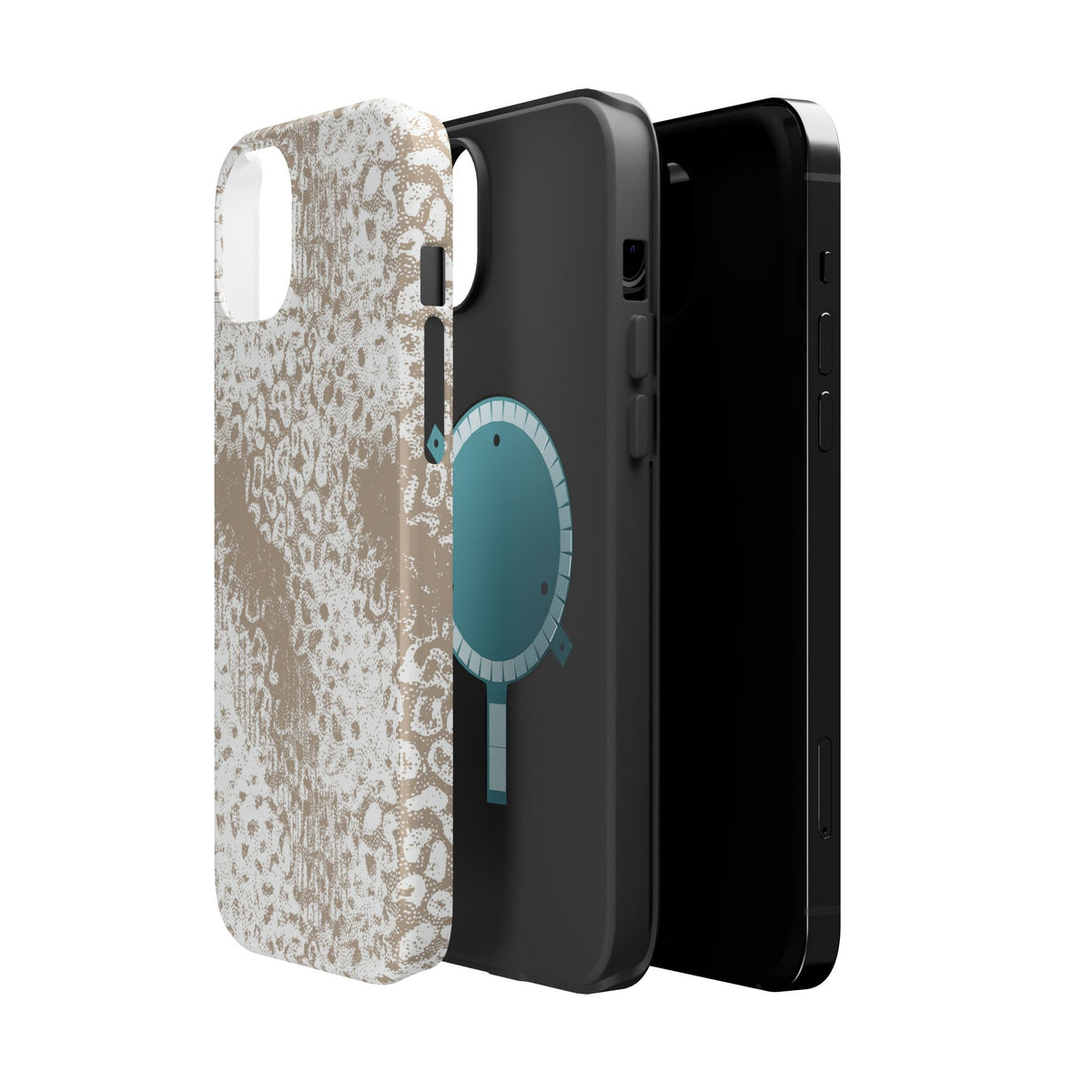 White Leopard MagSafe Tough iPhone Case