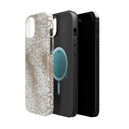 White Leopard MagSafe Tough iPhone Case