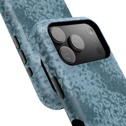 Blue Leopard MagSafe Tough iPhone Case
