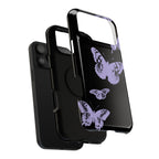 Purple Butterflies Tough iPhone Case