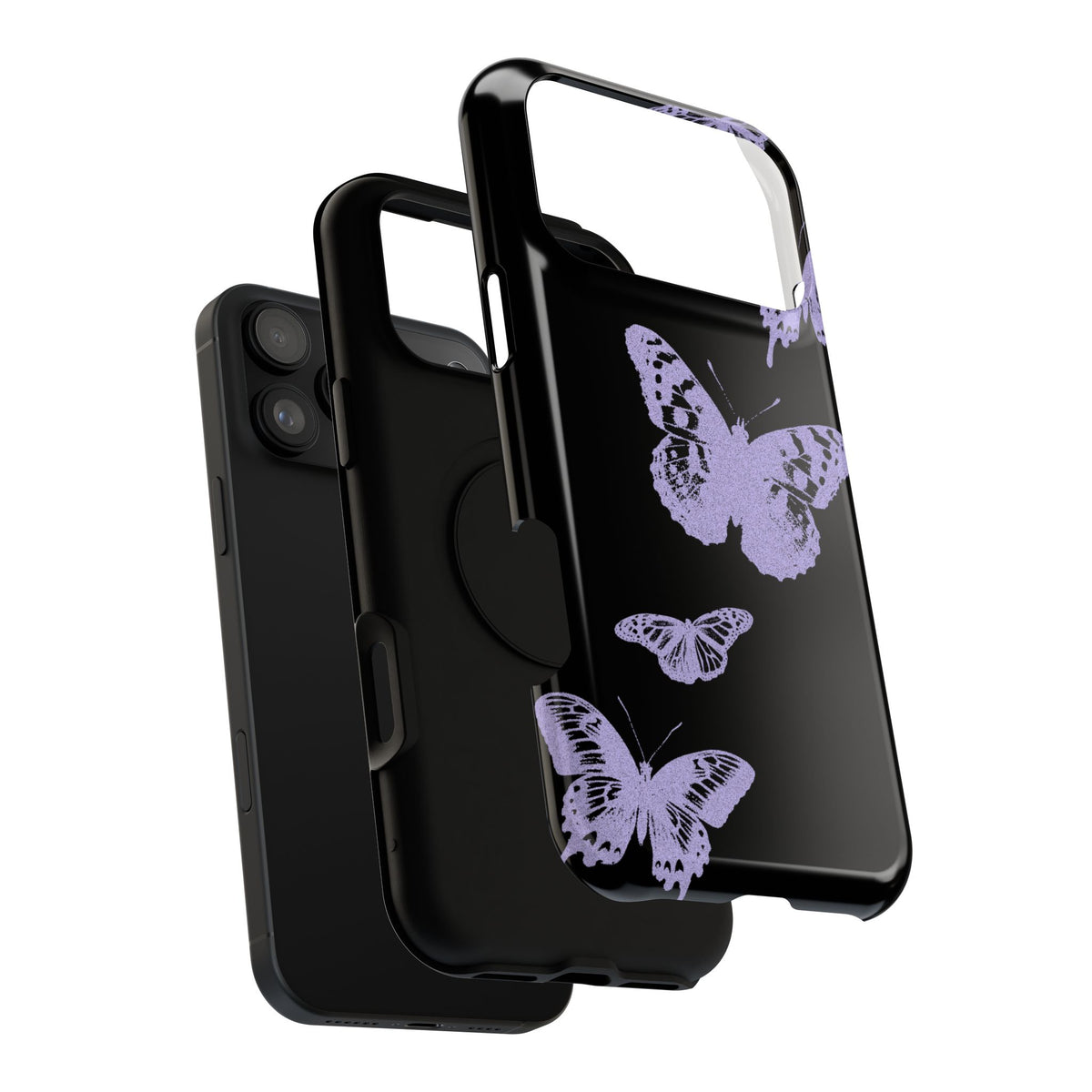 Purple Butterflies Tough iPhone Case