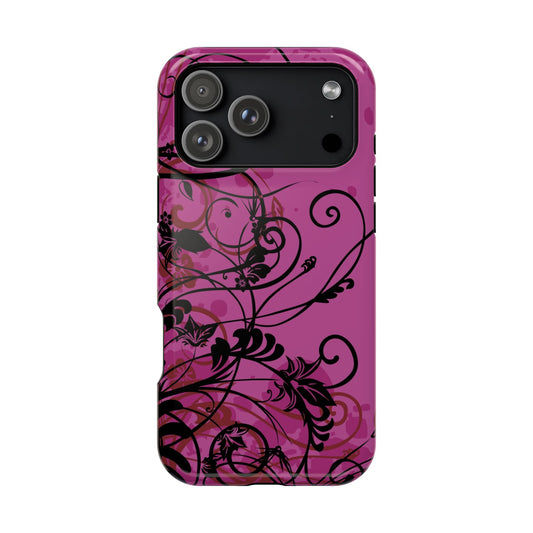 Midnight Petals MagSafe Tough iPhone Case
